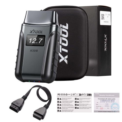XTOOL A30M V2.0 Kit Bluetooth Full System Diagnostic Tool Bidirectional Scanner With Extension Cable and Carrying Case