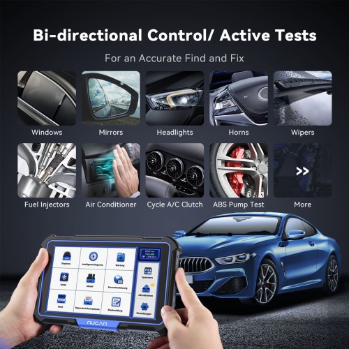 THINKCAR MUCAR VO8 ECU Coding & OE-level Full System Diagnostic, Auto VIN, with 9450mAh Battery & 8MP Camera Support 34+ Maintenance Functions