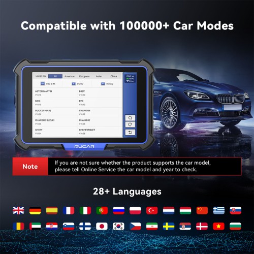 THINKCAR MUCAR VO8 ECU Coding & OE-level Full System Diagnostic, Auto VIN, with 9450mAh Battery & 8MP Camera Support 34+ Maintenance Functions