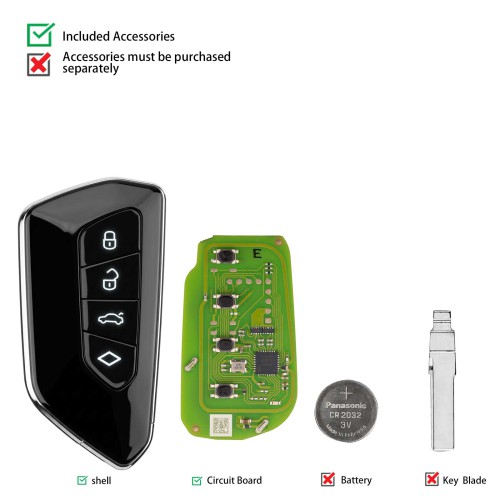 XHORSE XSGA80EN XM38 series Universal Smart key 5pcs/lot