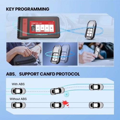 THINKCAR THINKTOOL MINI OE-level Full System Diagnostic 28 Reset Wireless/Bluetooth Connection Lifetime Free Update