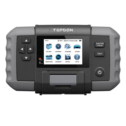 Topdon BT600 Battery Tester & Built-in Printer for 12V Battery & 12V/24V Systems