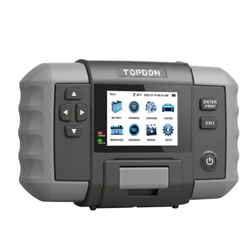 Topdon BT600 Battery Tester & Built-in Printer for 12V Battery & 12V/24V Systems