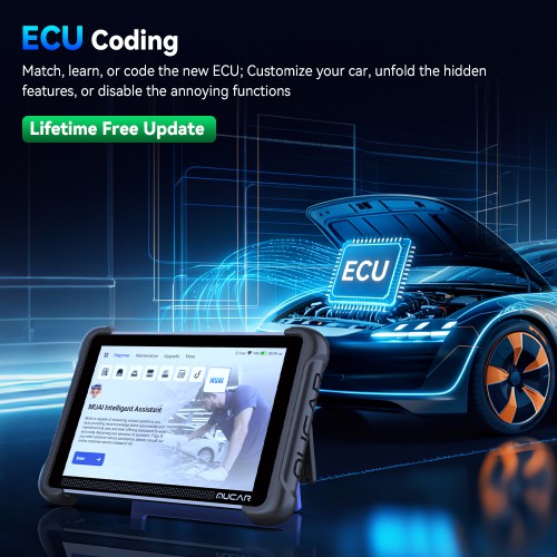 THINKCAR MUCAR 892BT PRO Bluetooth Diagnostic Scanner with AI Function, ECU Coding, Supports CANFD & DOIP & J2534, 35 Reset Functions,Topology Mapping