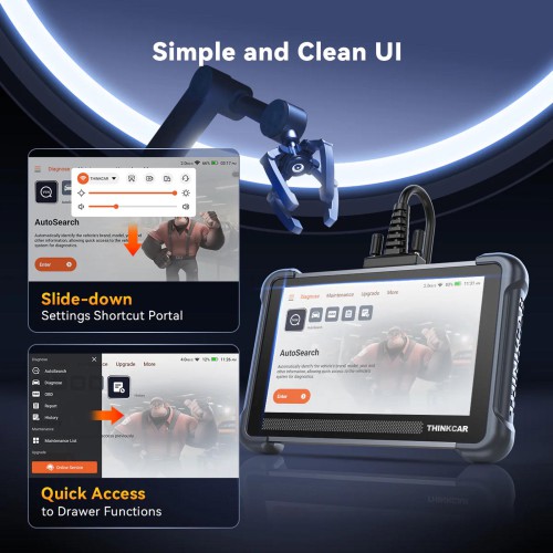 THINKSCAN 672 Diagnostic Scanner Supports CAN-FD Protocol IMMO Key Matching 28+ Reset Functions, Lifetime free update