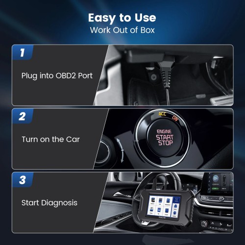 THINKCAR MUCAR CS4 Diagnostic Scanner Supports 4 System Diagnoses, 5 Reset Services, Full OBD2 Functions. 19 Languages