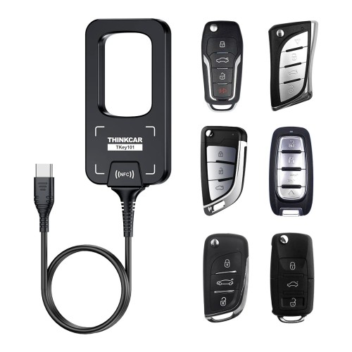 THINKCAR TKEY101 with Super Chip Car Key Programmer Immobilizer Matching Tool Lifetime Free Update