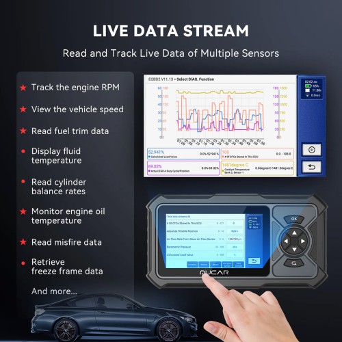 THINKCAR MUCAR CDE900 LITE Full System Diagnostic Scanner Full OBD2 Function Choose Any 5 Functions from 28 Reset Services