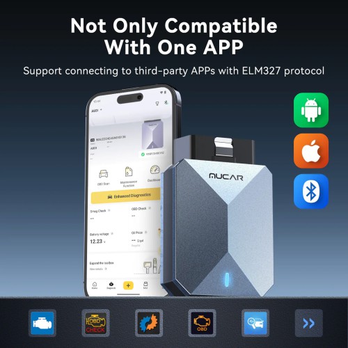 THINKCAR MUCAR BT200 MAX AI-Powered Diagnostics Scanner Supports Full OBD2 Functions, 15+ Reset Services, CAN-FD & FCA