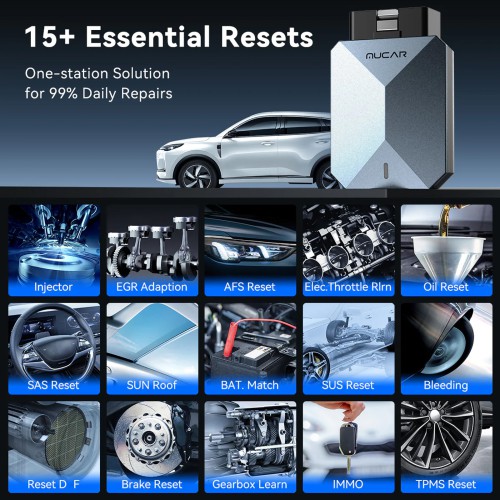 THINKCAR MUCAR BT200 MAX AI-Powered Diagnostics Scanner Supports Full OBD2 Functions, 15+ Reset Services, CAN-FD & FCA