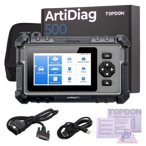 2026 Topdon ArtiDiag 500 AD500 Four System Diagnostic Scanner 6 Service Functions Battery Test, Lifetime Free Update