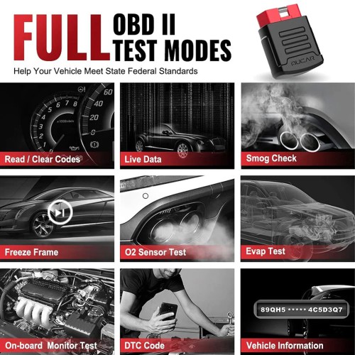 THINKCAR MUCAR BT200 OBD2 Scanner Supports 2 Reset Services, Full OBD2 Functions, IOS/Android Bluetooth, 12 Languages
