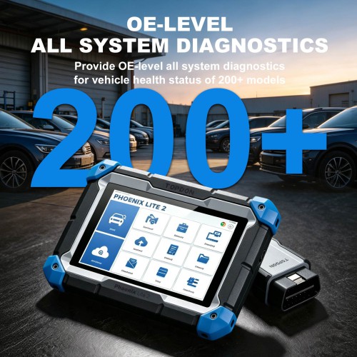 TOPDON Phoenix Lite2 OE-Level Scan Tool, 8 Inch Bi-Directional Controls, 35 Service Functions