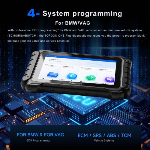[US Ship] [Second-Handed] 90% New TOPDON ONE PLUS Professional 10.1 Inch Automotive Diagnostic Tool