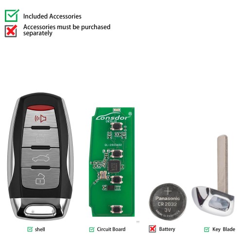 LONSDOR GW30-01 Remote Key for Great Wall