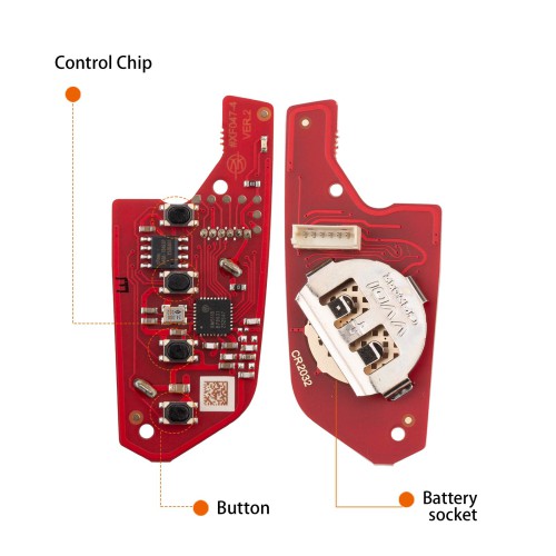 XHORSE XKCD06EN KAI.DLK Folding Key 4 Buttons Second Generation Universal Wired Remote Key 5pcs/lot