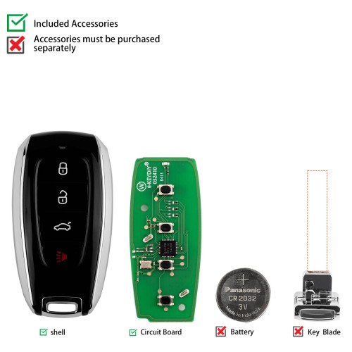 5pcs/lot KEYDIY KD ZB41-4 Universal Smart Remote Key 3+1 Buttons for Subaru Type