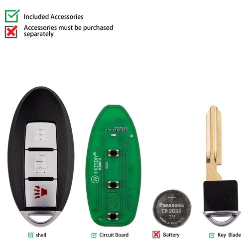5pcs/lot KEYDIY KD ZB03-3 Universal Smart Remote Key 2+1 Buttons for Nissan Type