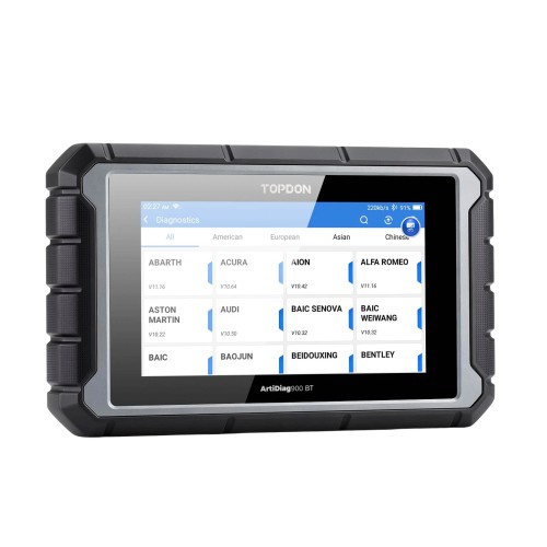TOPDON ArtiDiag 900BT AD900BT OBD2 Scanner Bi-directional Full System Diagnostic Tool with 2-Year Updates,ECU Coding 28+ Services