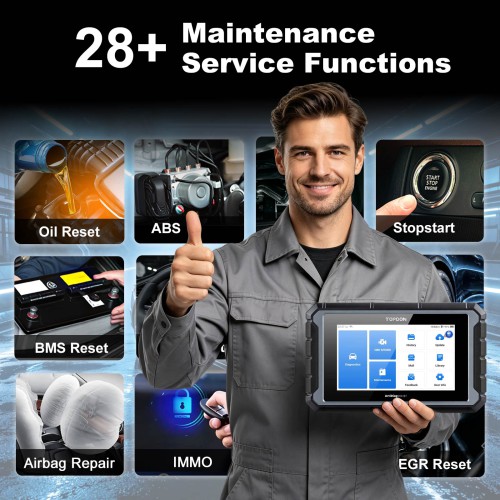 TOPDON ArtiDiag 900BT AD900BT OBD2 Scanner Bi-directional Full System Diagnostic Tool with 2-Year Updates,ECU Coding 28+ Services