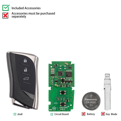 KEYDIY TIB42-3 Universal Smart Remote Key