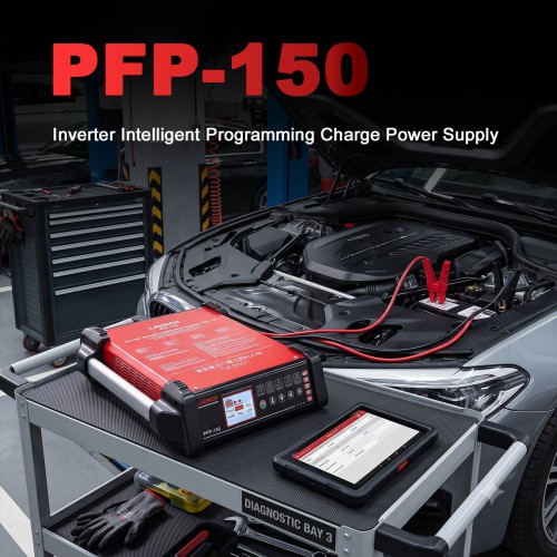 LAUNCH PFP-150 Inverter Intelligent Programming Charge Power Supply for All Types of Vehicles, Cars, Trucks, Boats, Tractors, Buses