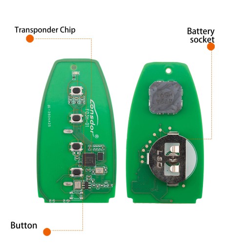 LONSDOR FO3H-05 High Frequency Remote Key for Ford Supports ID46 ID49, 868/902MHZ