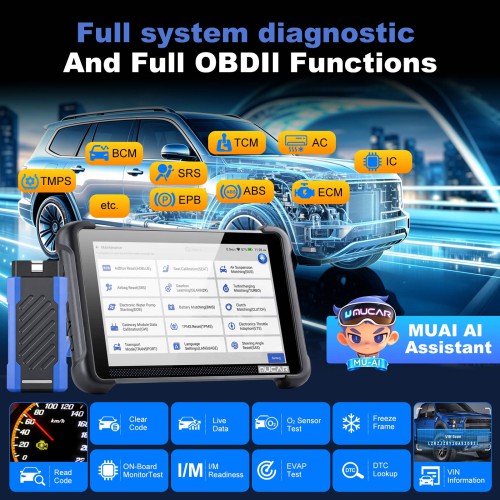 THINKCAR MUCAR 892BT PRO Bluetooth Diagnostic Scanner with AI Function, ECU Coding, Supports CANFD & DOIP & J2534, 35 Reset Functions,Topology Mapping