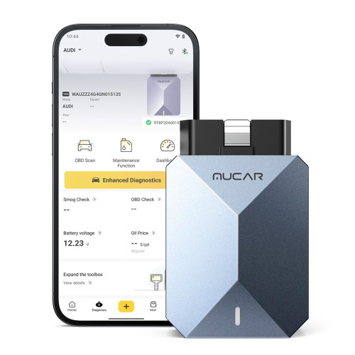 THINKCAR MUCAR BT200 MAX AI-Powered Diagnostics Scanner Supports Full OBD2 Functions, 15+ Reset Services, CAN-FD & FCA