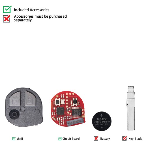 5pcs/lot XHORSE XSCLN1EN for Chevrolet Style Second Generation Universal Remote Key 4 Buttons