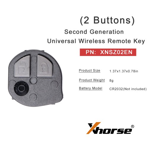 5pcs/lot XHORSE XSCLN1EN for Chevrolet Style Second Generation Universal Remote Key 4 Buttons