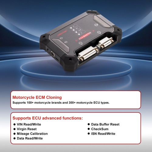 OBDSTAR ECU Master B Configuration for Motorcycle ECM Clone Support VlN Data ISN Read/Write Virgin Reset Checksum and Mileage Calibration
