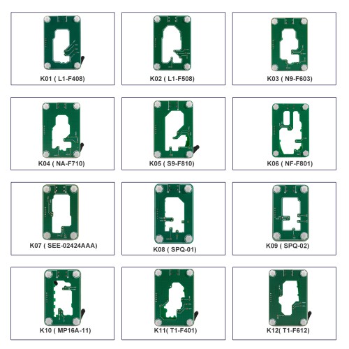 EoneBoss NXP 29Ax Key Copy Solder Free Adapters Set 12 Pieces for NK001 HK001