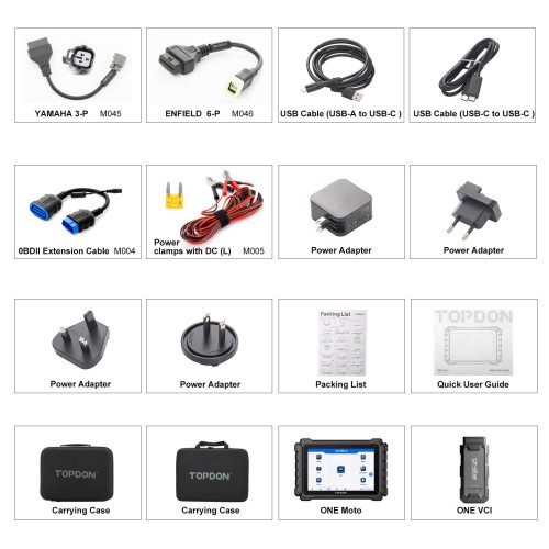TOPDON ONE Moto Diagnostic Scanner for Motorcycles, ATVs and Marine Vehicles, 2 Years Free Updates, 45 Languages