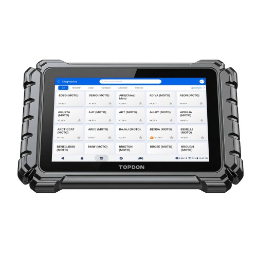 TOPDON ONE Moto Diagnostic Scanner for Motorcycles, ATVs and Marine Vehicles, 2 Years Free Updates, 45 Languages