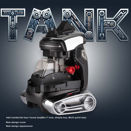[US/UK/EU Ship] [With Battery] 2M2 TANK 2 Pro CNC Key Cutting Machine Add House Keys Mul-T-lock Dimple Multi-point Keys Mobile APP Control