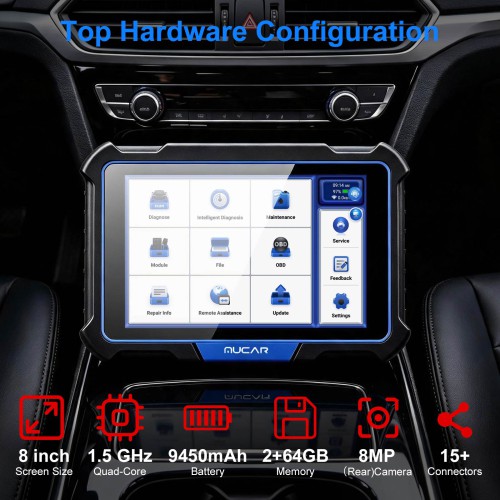 THINKCAR MUCAR VO8 ECU Coding & OE-level Full System Diagnostic, Auto VIN, with 9450mAh Battery & 8MP Camera Support 34+ Maintenance Functions