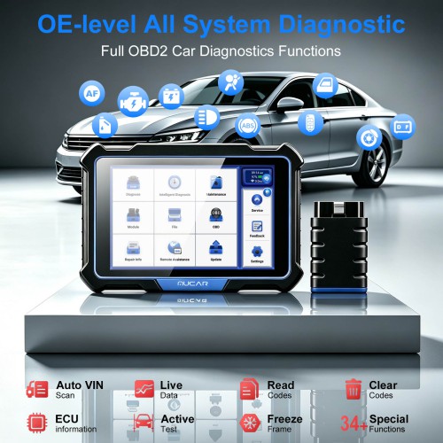 THINKCAR MUCAR VO8 ECU Coding & OE-level Full System Diagnostic, Auto VIN, with 9450mAh Battery & 8MP Camera Support 34+ Maintenance Functions