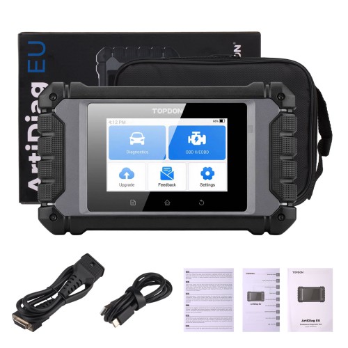 TOPDON ArtiDiag EU 4 Inch Scan Tool for Euro Vehicles, ECU Coding, Free Updates
