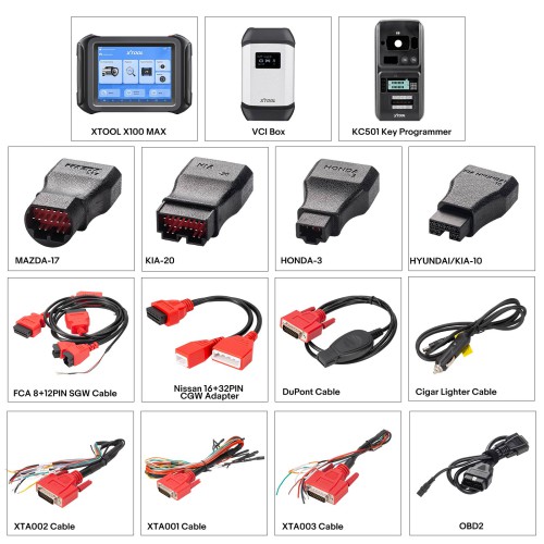 XTOOL X100 MAX Advanced Key Programming Tool + KC501+EEPROM Adapter Topology Mapping, ECU Coding/Programming, Bi-Directional Control CANFD/DoIP