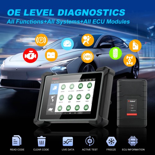 VIDENT iSmart810 Smart Key Programming Tool with High Configuration, Supports OE Level Diagnostics, 48+ Maintenance Functions 3 Years Update