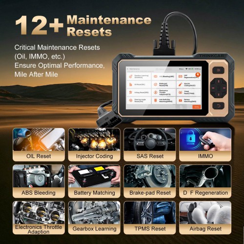 THINKCAR THINKSCAN 662 Diagnostic Scanner, Supports CAN FD & Auto VIN, 12 Reset Functions,  28+ Languages, 4 Major Systems Diagnoses