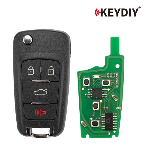 5pcs/lot KEYDIY KD B18-4 Universal Flip Remote Key 3+1 Buttons for Chevrolet Type