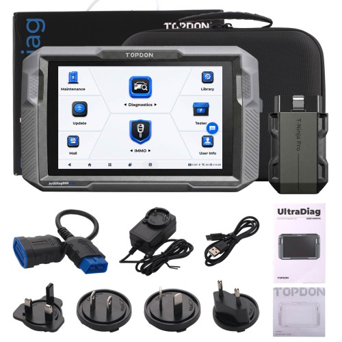 [US/EU Ship] TOPDON UltraDiag 8-Inch Bi-directional Control Key Programming & Scan Tool Support 30 Reset 100+ Vehicle Coverage 2 Years Update