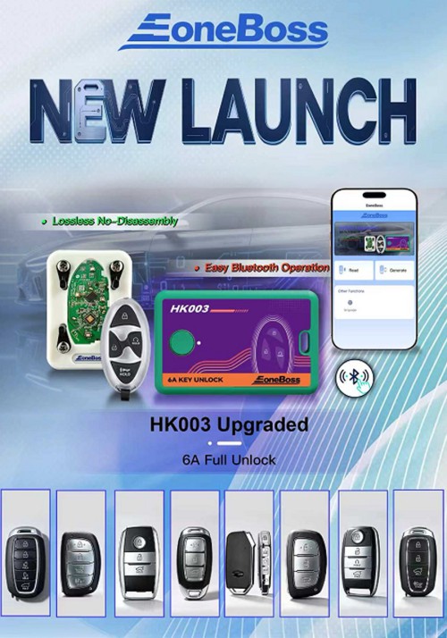 Eoneboss HK003 6A Full Unlock Key Matching Tool, No damage, No Disassembly Required, Direct Operation via APP
