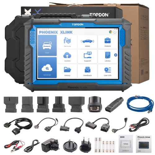 TOPDON Phoenix XLink Scan Tool, ECU Programming, Online ECU Coding Topology Mapping, 41 Services, Bi-Directional Scanner, Guided Function, CAN FD/DoIP