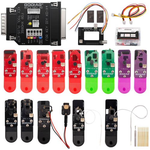 CGDI K2 Remote Key Programmer + 3PCS C4648 Super Chips + GODIAG 14-in-1 Adapter Kit for BCP U/ BDC2/ BDC3 5C/ 5D Encrypted Key Programming & Matching