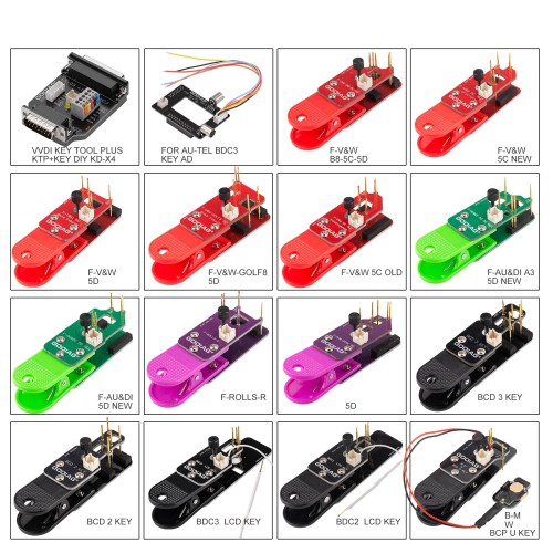 CGDI K2 Remote Key Programmer + 3PCS C4648 Super Chips + GODIAG 14-in-1 Adapter Kit for BCP U/ BDC2/ BDC3 5C/ 5D Encrypted Key Programming & Matching