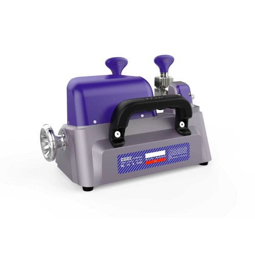 CGDI W1 Compact Manual Key Cutting Machine Red Color with 4-Sided Rotating Clamp, Built-in LED, Grinding Wheel