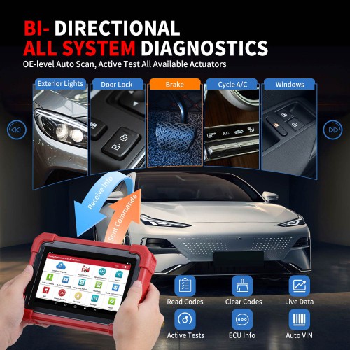 [US Ship] [Second-Handed] 90% New [Global Version] LAUNCH CRP919X BT Automotive Diagnostic Tool DBScar VII VCI Auto